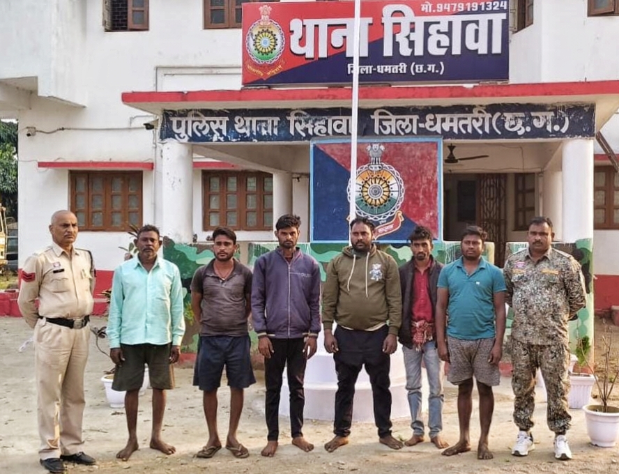 ओडिशा पशु बाजार ले जा रहे थे गौवंश, सिहावा पुलिस ने 6 तस्करों को पकड़ा