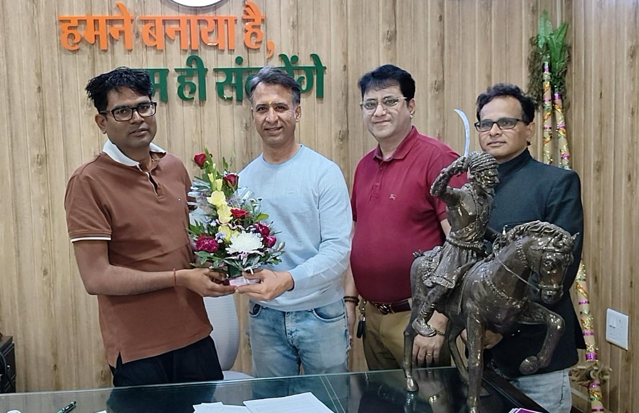 गाइडलाइन व रजिस्ट्री शुल्क की विसंगतियों को लेकर भिलाई चेम्बर ने कैबिनेट मंत्री ओपी चौधरी से की मुलाकात