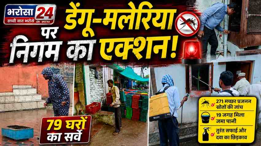 भिलाई में डेंगू-मलेरिया के खिलाफ निगम का विशेष अभियान, 79 घरों का सर्वे; 19 जगह मिला जमा पानी